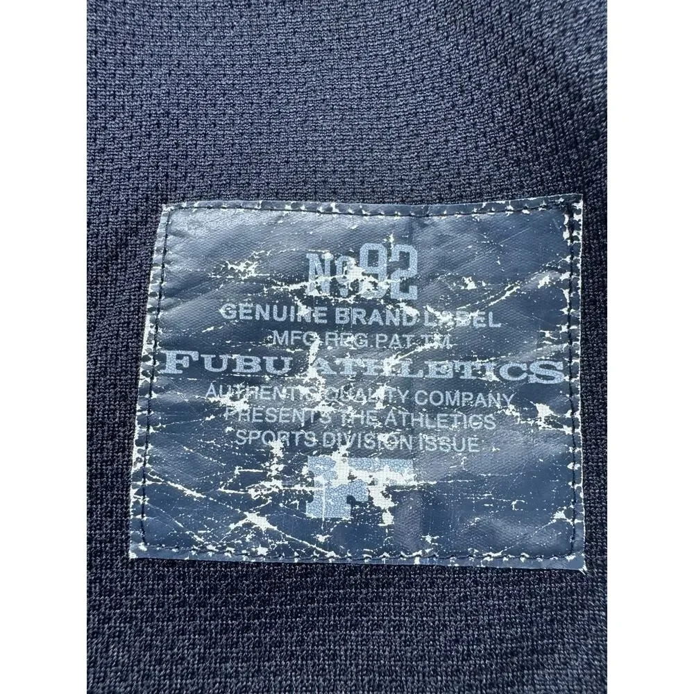 FUBU Vintage The Collection‎ Y2K Athletic Dept 5 Size 1X Blue Colorblock Limited - Picture 7 of 7